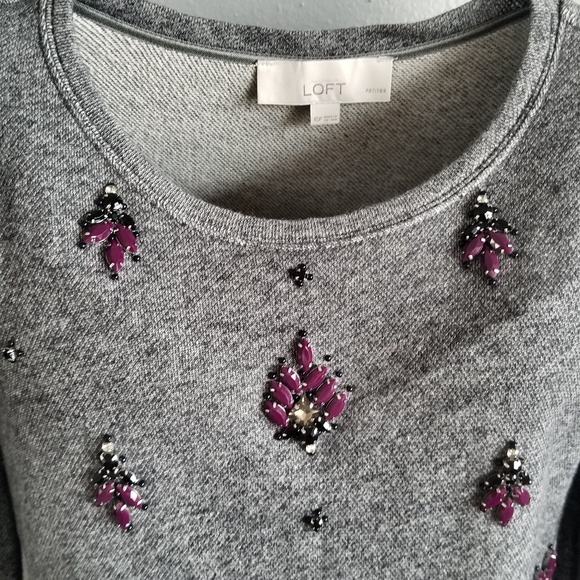 NWOT Classy Bejeweled Ann Taylor Loft Sweater - Picture 2 of 7